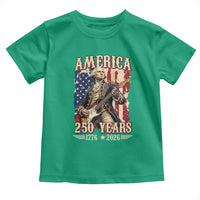 America 250 Years George Washington Rock Star Toddler T Shirt Funny Electric Guitar Player Vintage American Flag 1776 to 2026 Semiquincentennial