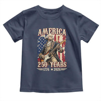 America 250 Years George Washington Rock Star Toddler T Shirt Funny Electric Guitar Player Vintage American Flag 1776 to 2026 Semiquincentennial
