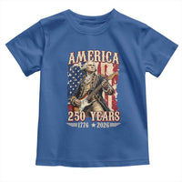 America 250 Years George Washington Rock Star Toddler T Shirt Funny Electric Guitar Player Vintage American Flag 1776 to 2026 Semiquincentennial
