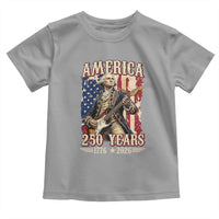 America 250 Years George Washington Rock Star Toddler T Shirt Funny Electric Guitar Player Vintage American Flag 1776 to 2026 Semiquincentennial