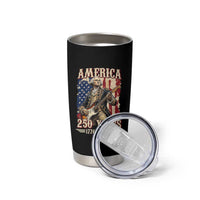 America 250 Years George Washington Rock Star Tumbler Cup Funny Electric Guitar Player Vintage American Flag 1776 to 2026 Semiquincentennial