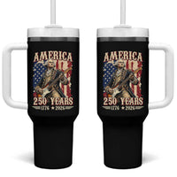 America 250 Years George Washington Rock Star Tumbler With Handle Funny Electric Guitar Player Vintage American Flag 1776 to 2026 Semiquincentennial