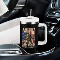 America 250 Years George Washington Rock Star Tumbler With Handle Funny Electric Guitar Player Vintage American Flag 1776 to 2026 Semiquincentennial