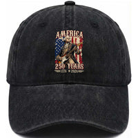 America 250 Years George Washington Rock Star Washed Cotton Baseball Cap Funny Electric Guitar Player Vintage American Flag 1776 to 2026 Semiquincentennial
