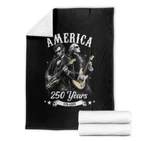 America 250 Years Abraham Lincoln and George Washington Rock Concert Throw Blanket Presidents Jamming Electric Guitars 1776 to 2026 Semiquincentennial