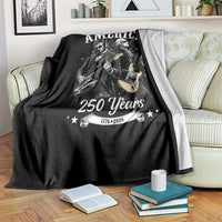 America 250 Years Abraham Lincoln and George Washington Rock Concert Throw Blanket Presidents Jamming Electric Guitars 1776 to 2026 Semiquincentennial