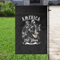 America 250 Years Abraham Lincoln and George Washington Rock Concert Garden Flag Presidents Jamming Electric Guitars 1776 to 2026 Semiquincentennial