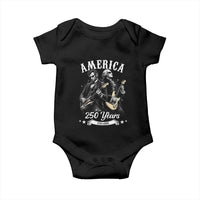 America 250 Years Abraham Lincoln and George Washington Rock Concert Baby Onesie Presidents Jamming Electric Guitars 1776 to 2026 Semiquincentennial