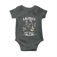 America 250 Years Abraham Lincoln and George Washington Rock Concert Baby Onesie Presidents Jamming Electric Guitars 1776 to 2026 Semiquincentennial