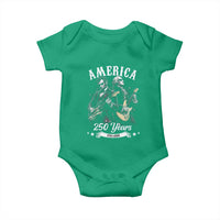 America 250 Years Abraham Lincoln and George Washington Rock Concert Baby Onesie Presidents Jamming Electric Guitars 1776 to 2026 Semiquincentennial