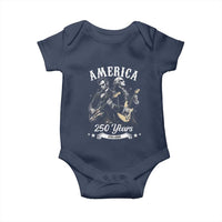 America 250 Years Abraham Lincoln and George Washington Rock Concert Baby Onesie Presidents Jamming Electric Guitars 1776 to 2026 Semiquincentennial