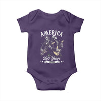 America 250 Years Abraham Lincoln and George Washington Rock Concert Baby Onesie Presidents Jamming Electric Guitars 1776 to 2026 Semiquincentennial