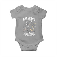 America 250 Years Abraham Lincoln and George Washington Rock Concert Baby Onesie Presidents Jamming Electric Guitars 1776 to 2026 Semiquincentennial