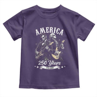 America 250 Years Abraham Lincoln and George Washington Rock Concert Toddler T Shirt Presidents Jamming Electric Guitars 1776 to 2026 Semiquincentennial
