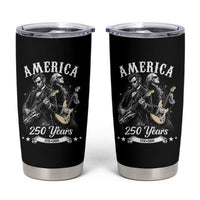 America 250 Years Abraham Lincoln and George Washington Rock Concert Tumbler Cup Presidents Jamming Electric Guitars 1776 to 2026 Semiquincentennial