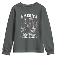 America 250 Years Abraham Lincoln and George Washington Rock Concert Youth Sweatshirt Presidents Jamming Electric Guitars 1776 to 2026 Semiquincentennial