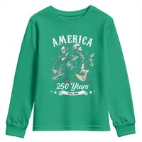 America 250 Years Abraham Lincoln and George Washington Rock Concert Youth Sweatshirt Presidents Jamming Electric Guitars 1776 to 2026 Semiquincentennial