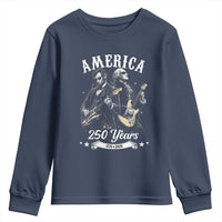 America 250 Years Abraham Lincoln and George Washington Rock Concert Youth Sweatshirt Presidents Jamming Electric Guitars 1776 to 2026 Semiquincentennial