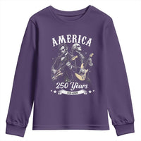 America 250 Years Abraham Lincoln and George Washington Rock Concert Youth Sweatshirt Presidents Jamming Electric Guitars 1776 to 2026 Semiquincentennial