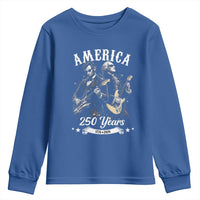 America 250 Years Abraham Lincoln and George Washington Rock Concert Youth Sweatshirt Presidents Jamming Electric Guitars 1776 to 2026 Semiquincentennial