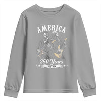 America 250 Years Abraham Lincoln and George Washington Rock Concert Youth Sweatshirt Presidents Jamming Electric Guitars 1776 to 2026 Semiquincentennial