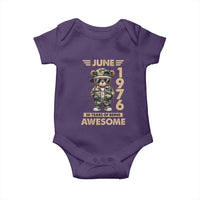 Cool Teddy Bear June 1976 50th Birthday Baby Onesie 50 Years Of Being Awesome Retro Streetwear Gift