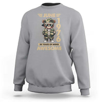 Cool Teddy Bear June 1976 50th Birthday Sweatshirt 50 Years Of Being Awesome Retro Streetwear Gift