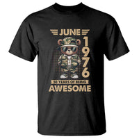 Cool Teddy Bear June 1976 50th Birthday T Shirt 50 Years Of Being Awesome Retro Streetwear Gift