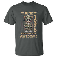 Cool Teddy Bear June 1976 50th Birthday T Shirt 50 Years Of Being Awesome Retro Streetwear Gift
