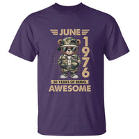 Cool Teddy Bear June 1976 50th Birthday T Shirt 50 Years Of Being Awesome Retro Streetwear Gift