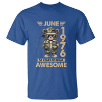 Cool Teddy Bear June 1976 50th Birthday T Shirt 50 Years Of Being Awesome Retro Streetwear Gift