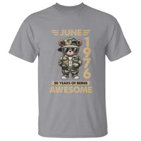 Cool Teddy Bear June 1976 50th Birthday T Shirt 50 Years Of Being Awesome Retro Streetwear Gift