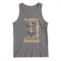 Cool Teddy Bear June 1976 50th Birthday Tank Top 50 Years Of Being Awesome Retro Streetwear Gift