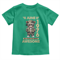 Cool Teddy Bear June 1976 50th Birthday Toddler T Shirt 50 Years Of Being Awesome Retro Streetwear Gift