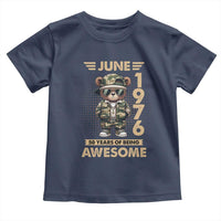 Cool Teddy Bear June 1976 50th Birthday Toddler T Shirt 50 Years Of Being Awesome Retro Streetwear Gift
