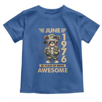 Cool Teddy Bear June 1976 50th Birthday Toddler T Shirt 50 Years Of Being Awesome Retro Streetwear Gift