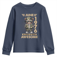 Cool Teddy Bear June 1976 50th Birthday Youth Sweatshirt 50 Years Of Being Awesome Retro Streetwear Gift