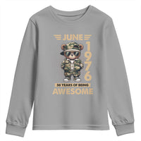 Cool Teddy Bear June 1976 50th Birthday Youth Sweatshirt 50 Years Of Being Awesome Retro Streetwear Gift