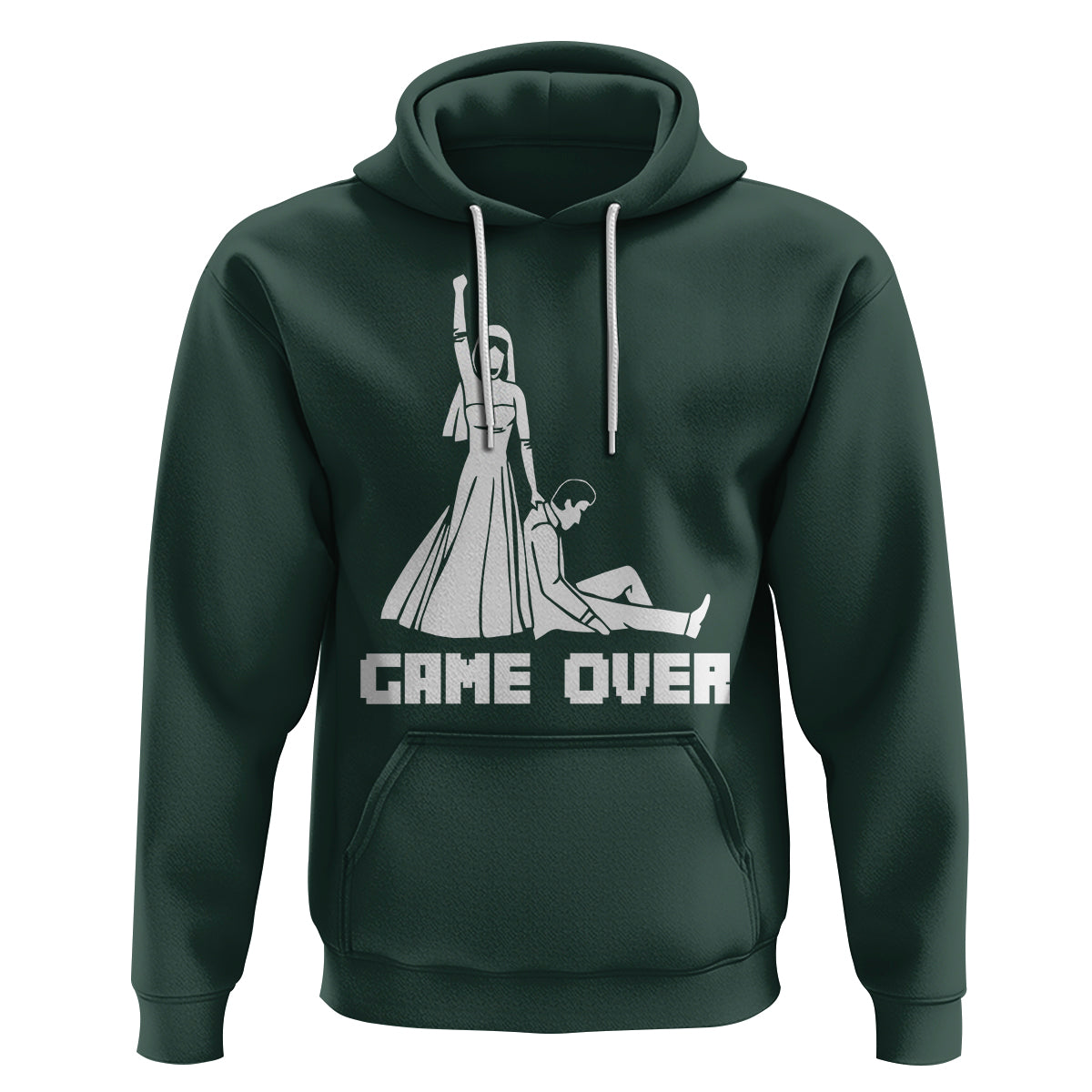 Bachelor Party Hoodie Game Over - Wonder Print Shop