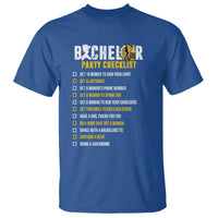 Bachelor Party T Shirt Bachelor Party Checklist Funny - Wonder Print Shop