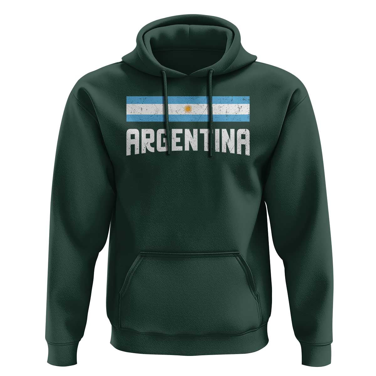 Argentina Hoodie ARG Throwback Retro Vintage Argentine Flag - Wonder Print Shop