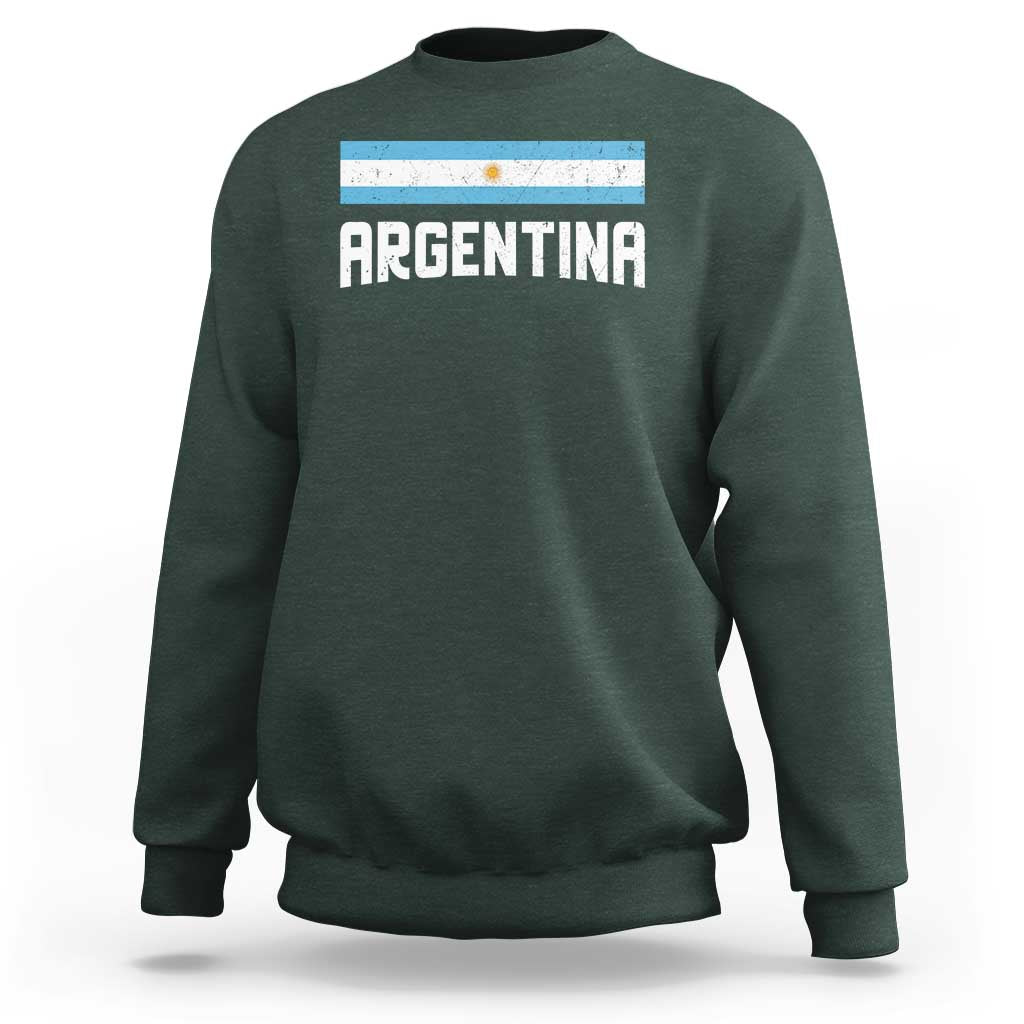 Argentina Sweatshirt ARG Throwback Retro Vintage Argentine Flag - Wonder Print Shop