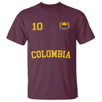 Colombia Football T Shirt Number Ten Colombian Flag Jersey Franela Ftbol Soccer - Wonder Print Shop