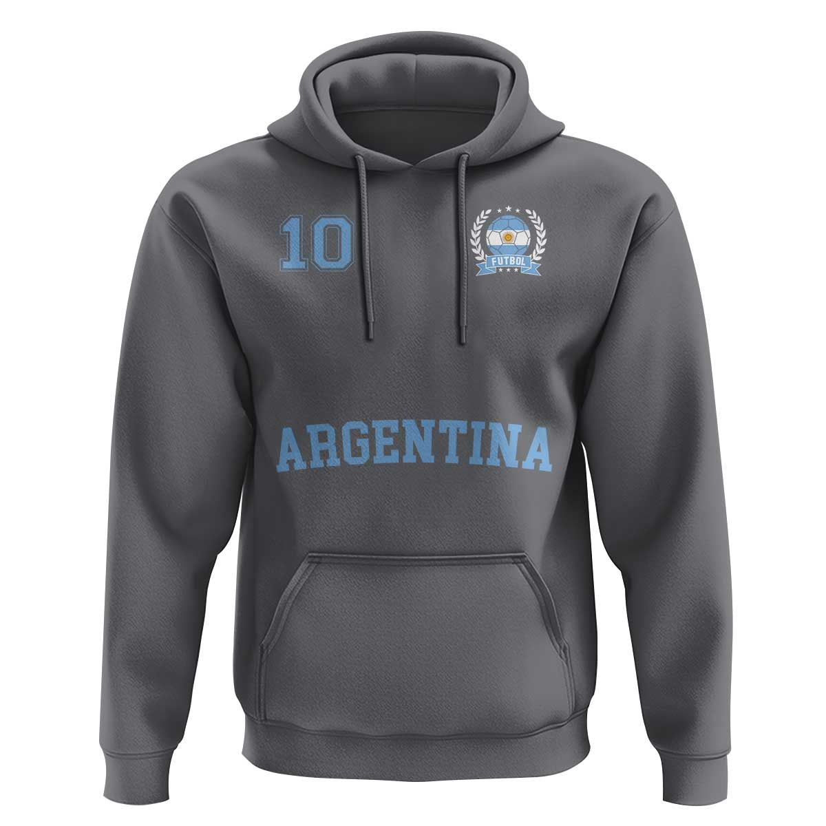 Argentina Football Hoodie Number Ten Argentine Flag Jersey Remera Ftbol Soccer - Wonder Print Shop