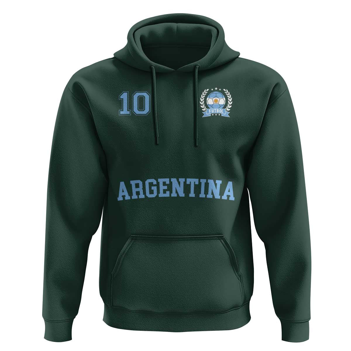 Argentina Football Hoodie Number Ten Argentine Flag Jersey Remera Ftbol Soccer - Wonder Print Shop