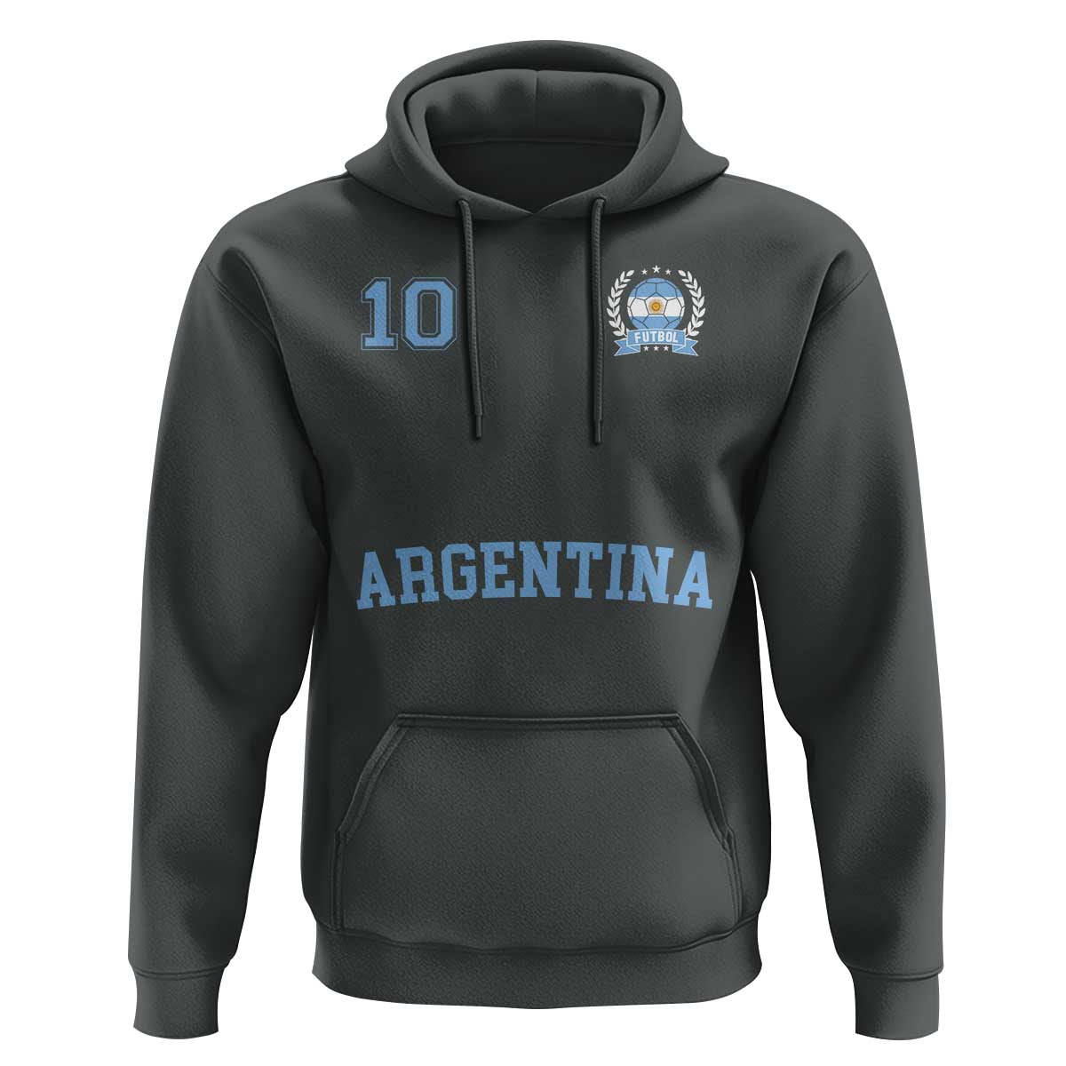Argentina Football Hoodie Number Ten Argentine Flag Jersey Remera Ftbol Soccer - Wonder Print Shop