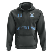 Argentina Football Hoodie Number Ten Argentine Flag Jersey Remera Ftbol Soccer - Wonder Print Shop