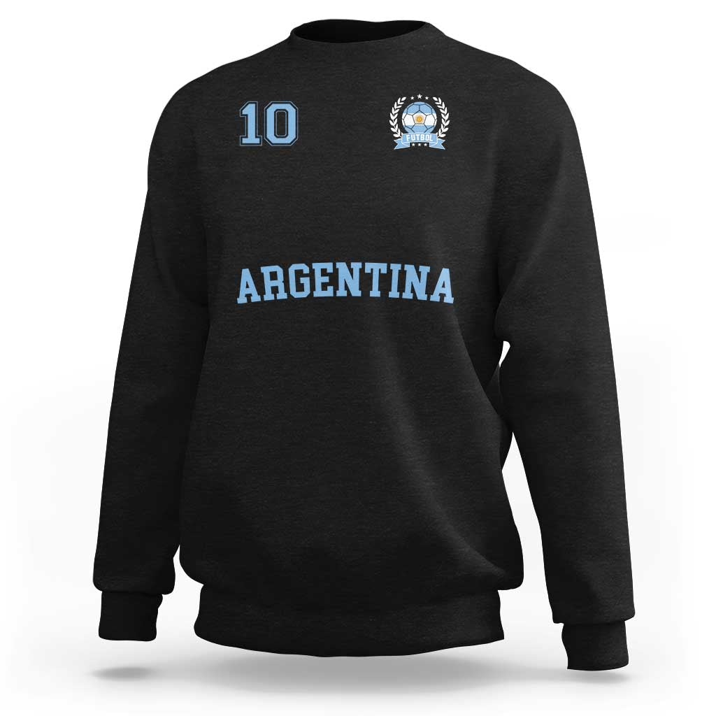 Argentina Football Sweatshirt Number Ten Argentine Flag Jersey Remera Ftbol Soccer - Wonder Print Shop