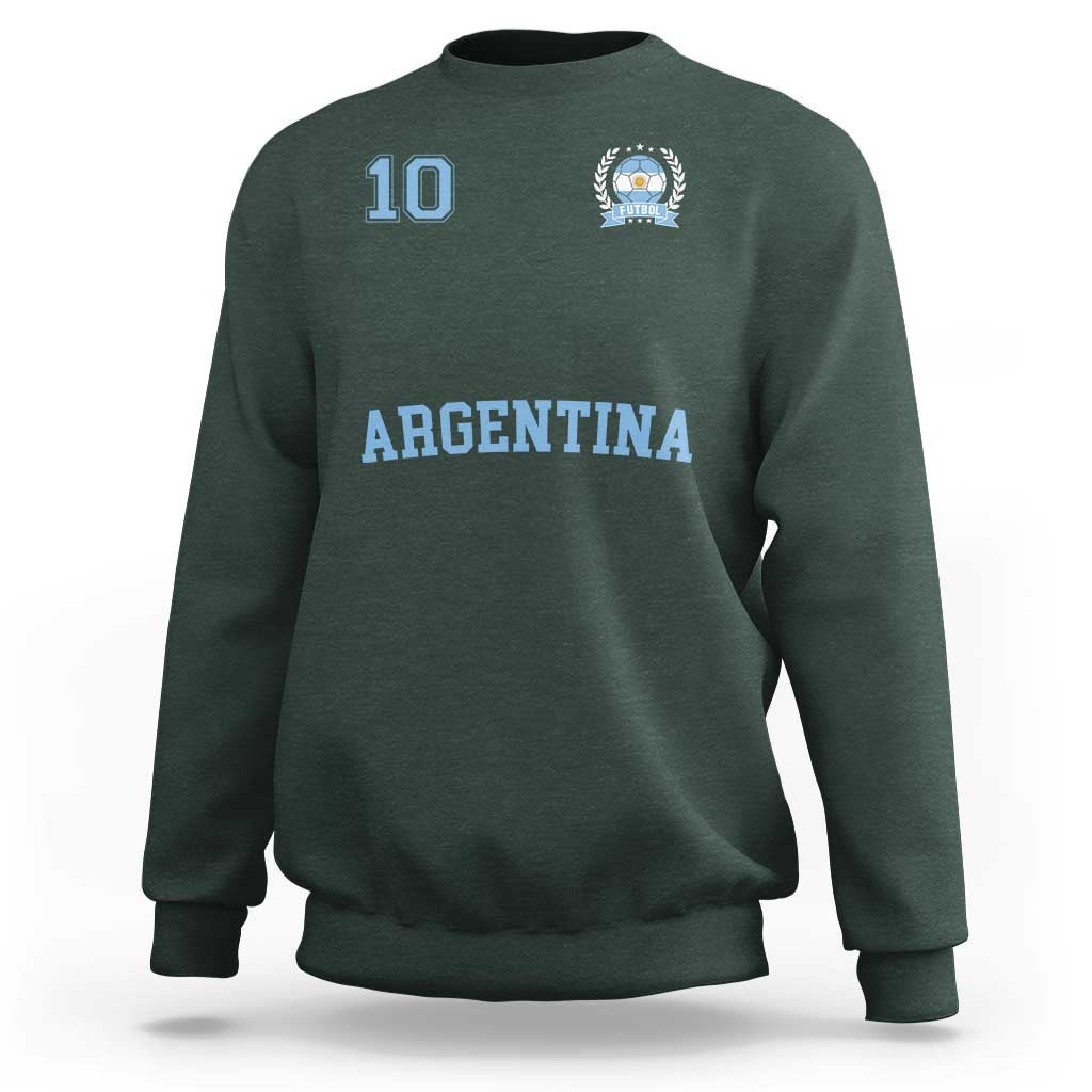Argentina Football Sweatshirt Number Ten Argentine Flag Jersey Remera Ftbol Soccer - Wonder Print Shop