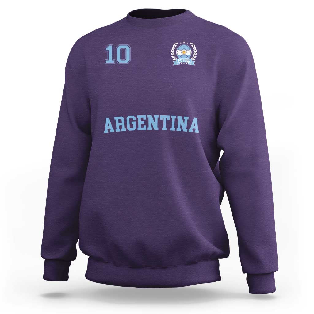 Argentina Football Sweatshirt Number Ten Argentine Flag Jersey Remera Ftbol Soccer - Wonder Print Shop